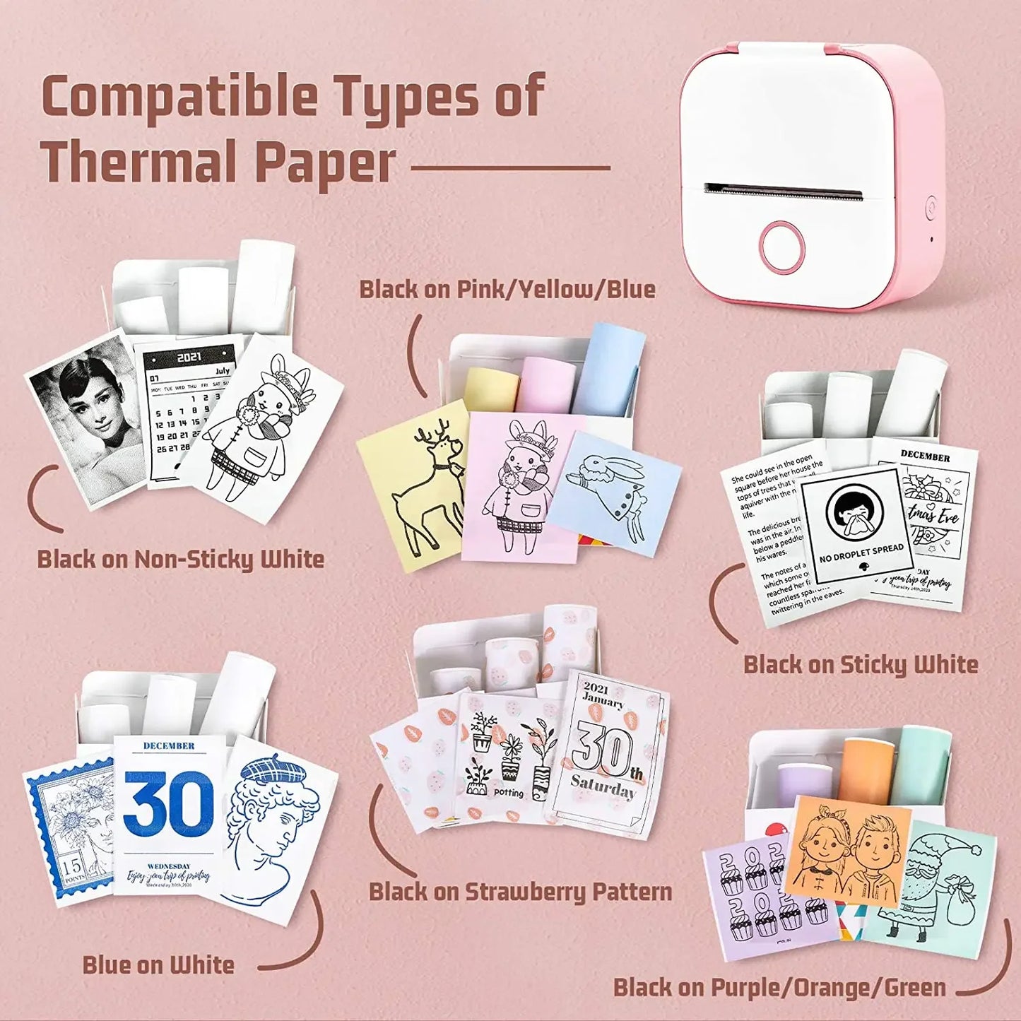 Phomemo Thermal Printer Rolls