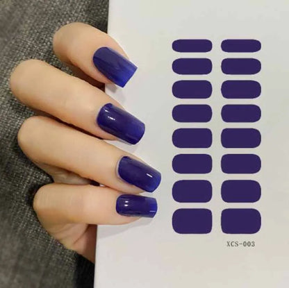 UV Gel Nail Stickers: Sleek & Shimmer