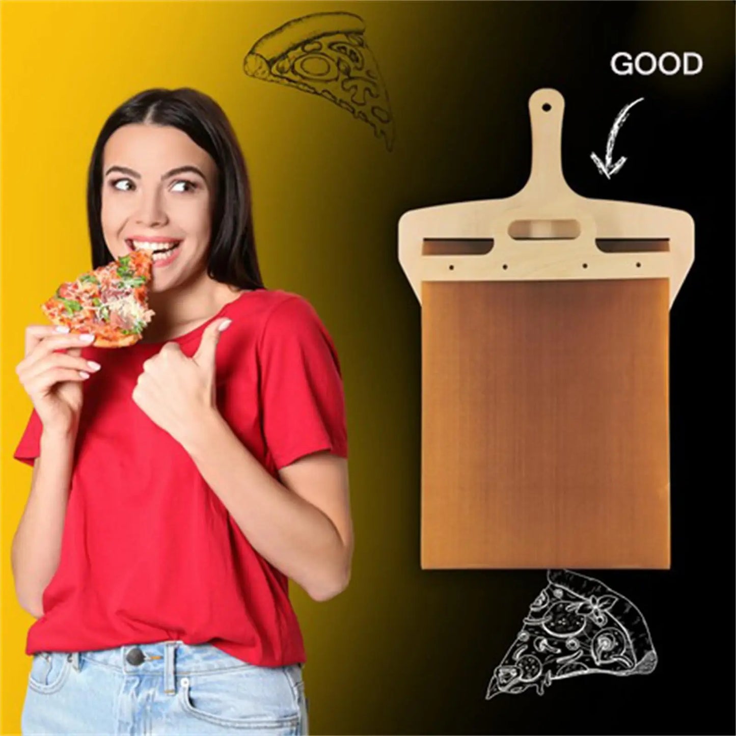 Sliding Pizza Peel - The Ultimate Kitchen Companion for Perfect Pizzas!