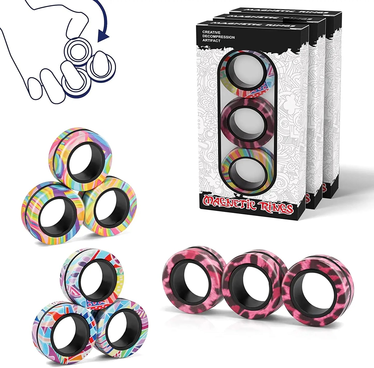 MagRing TrioSpin Fidget Toy - GlobaSync