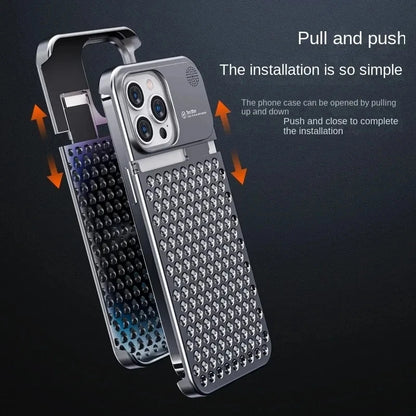 Metal Aromatherapy Heat Dissipation Phone Case (iPhone 12 to 15)