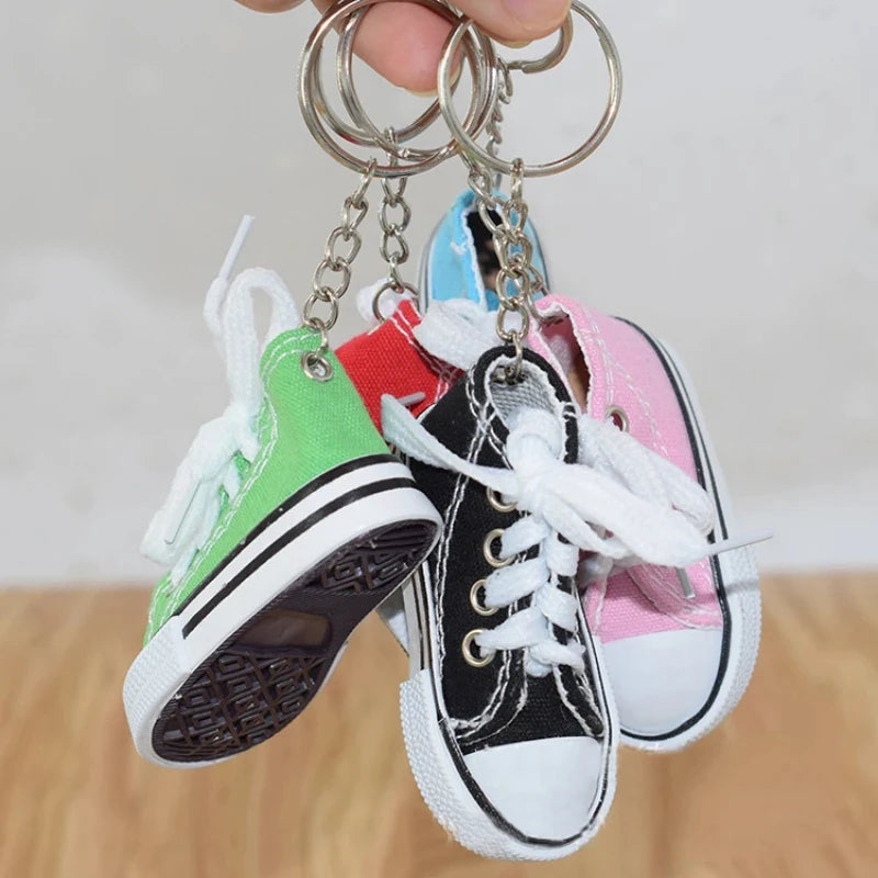 Cool Canvas Sneaker Keychain Collection - GlobaSync