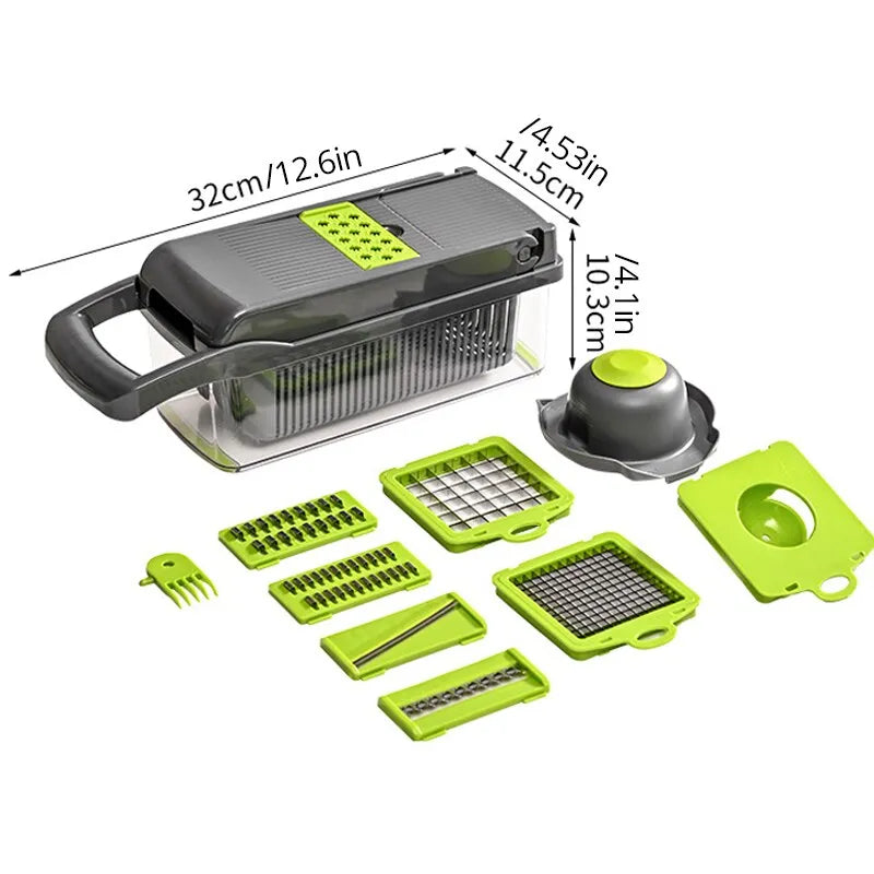 Multifunctional 12-in-1 Vegetable Cutter