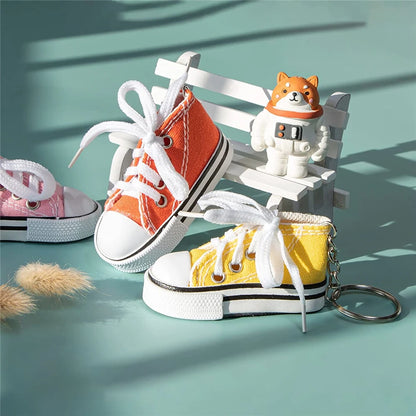 Cool Canvas Sneaker Keychain Collection - GlobaSync