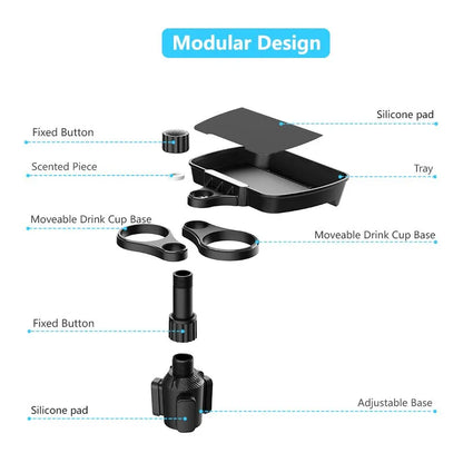 Car Tray with Cup Holder Attachment