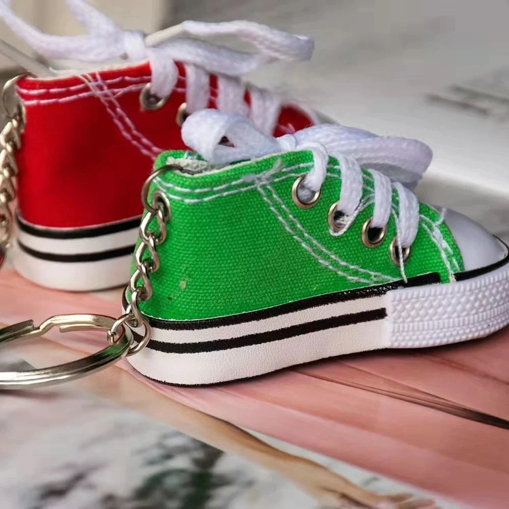 Cool Canvas Sneaker Keychain Collection - GlobaSync