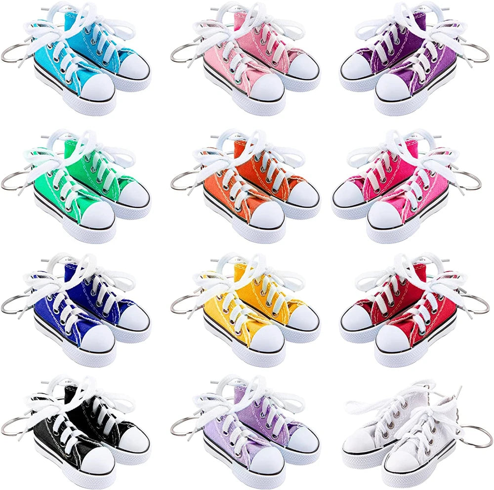 Cool Canvas Sneaker Keychain Collection - GlobaSync