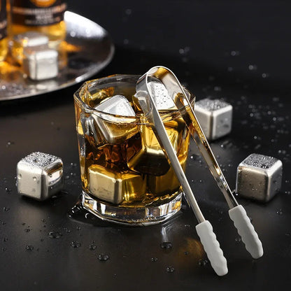 Stainless Steel Reusable Ice Cubes Set