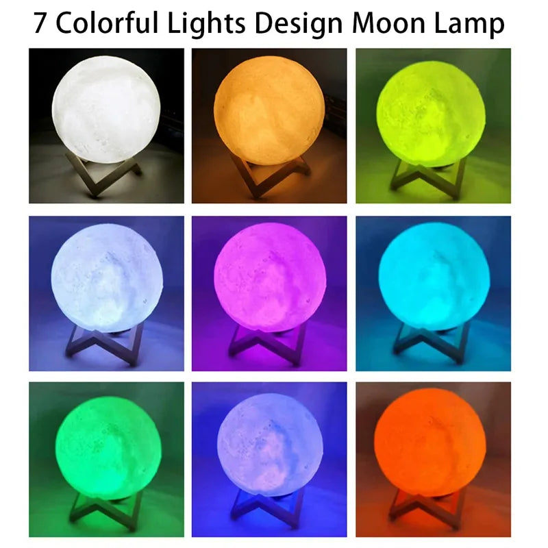 3D Moon Shaped Lamp