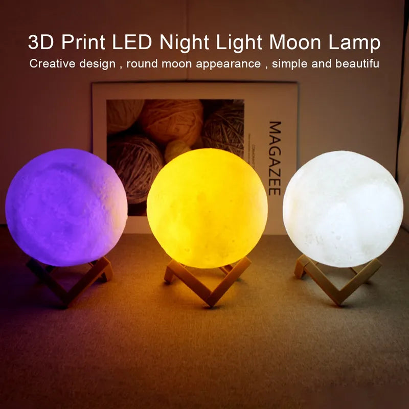 3D Moon Shaped Lamp